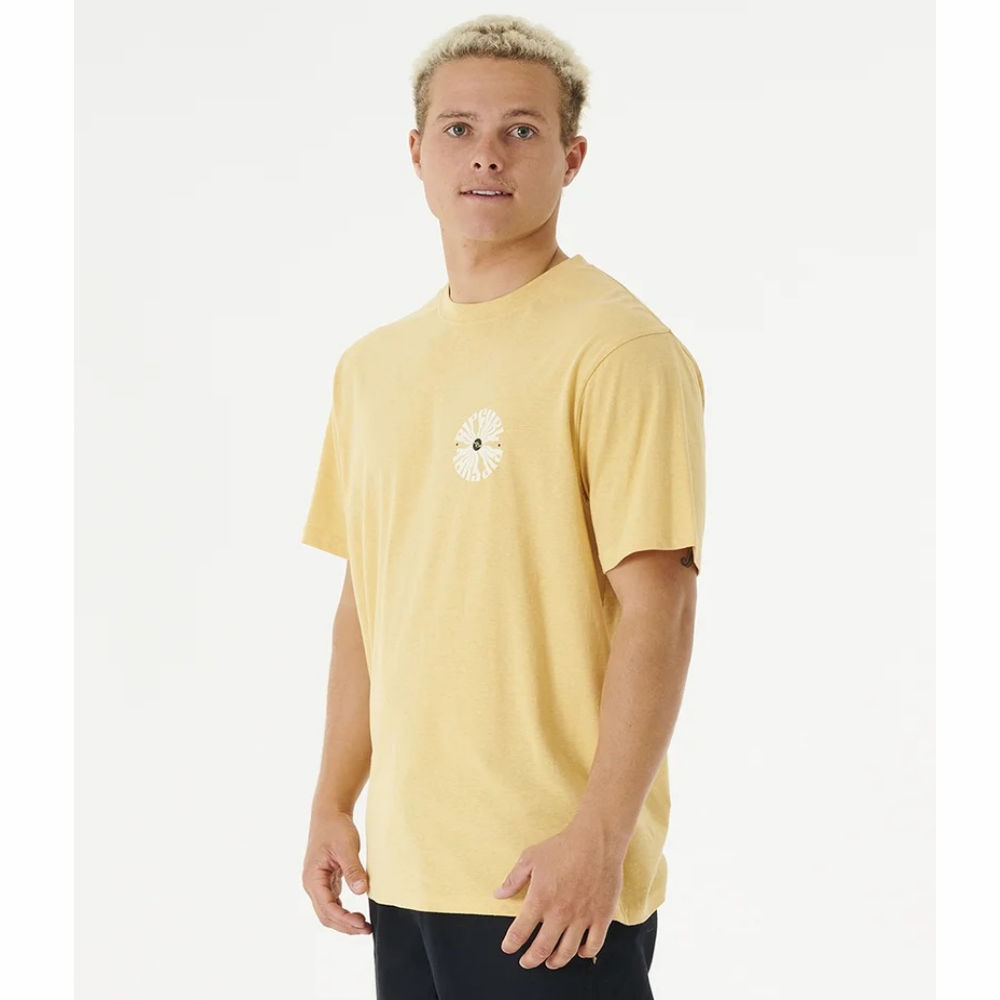 Rip Curl SWC PSYCHE CIRCLES T-shirt WASHED Yellow – Dragon Skate Shop